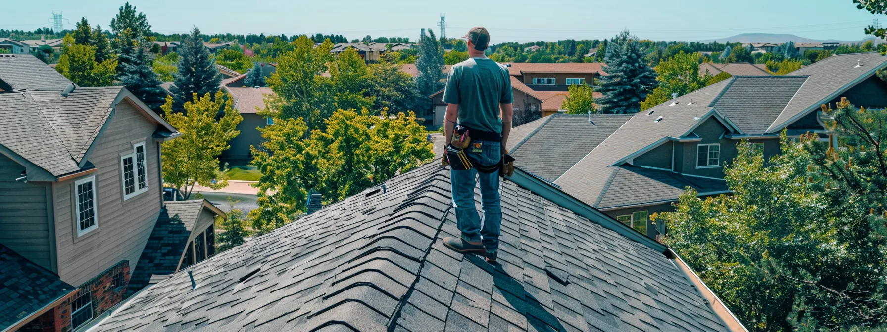 a roofer in centennial discussing benefits of choosing local contractors.