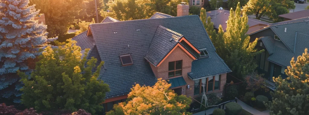 a house in centennial, colorado with a newly shingled roof.