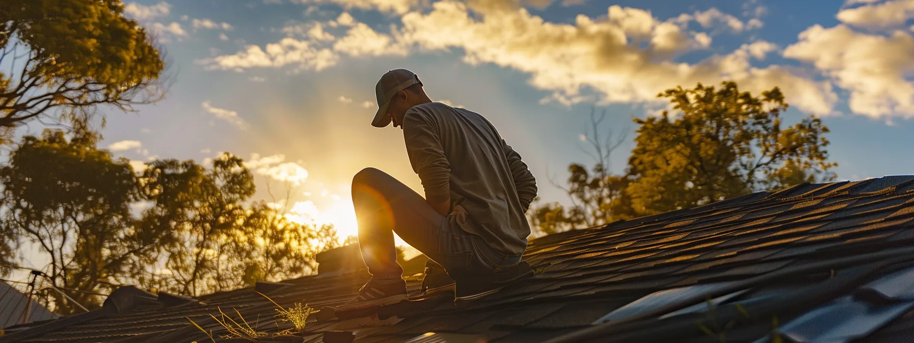 a person inspecting a roof for potential issues to prevent future emergencies.