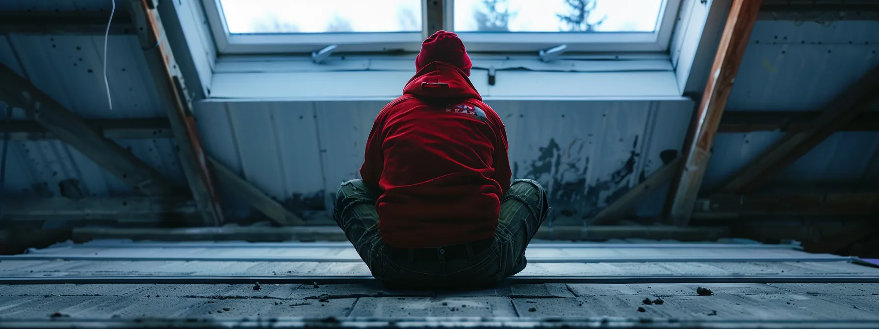 a person inspecting a roof for potential issues.