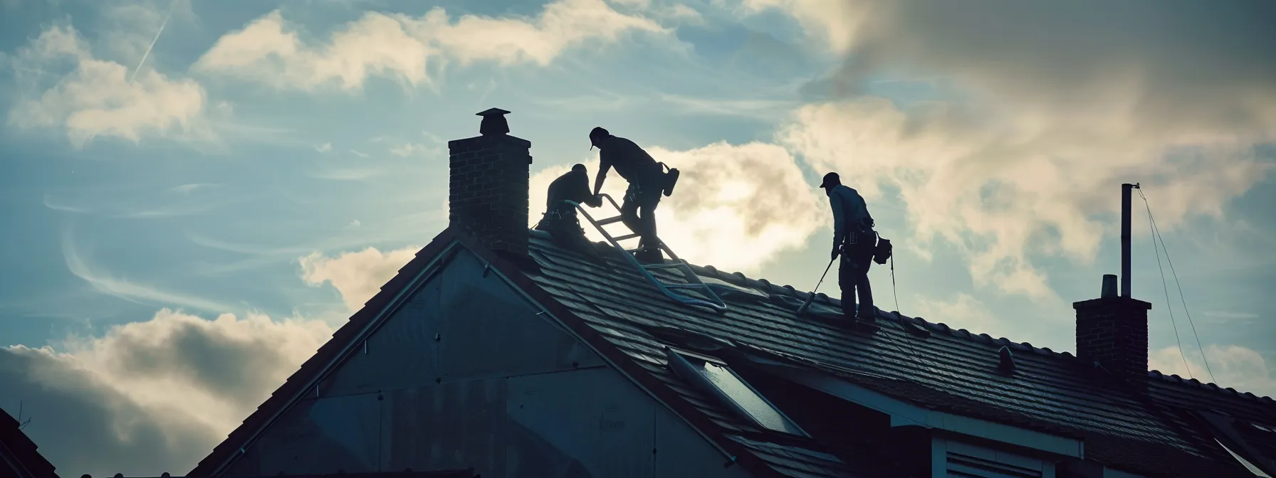 roofers working through unexpected weather delays during installation.