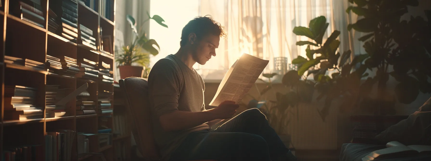 a person reading through a stack of glowing customer testimonials and recommendations, highlighting the top-rated roofing service's reliability and quality.